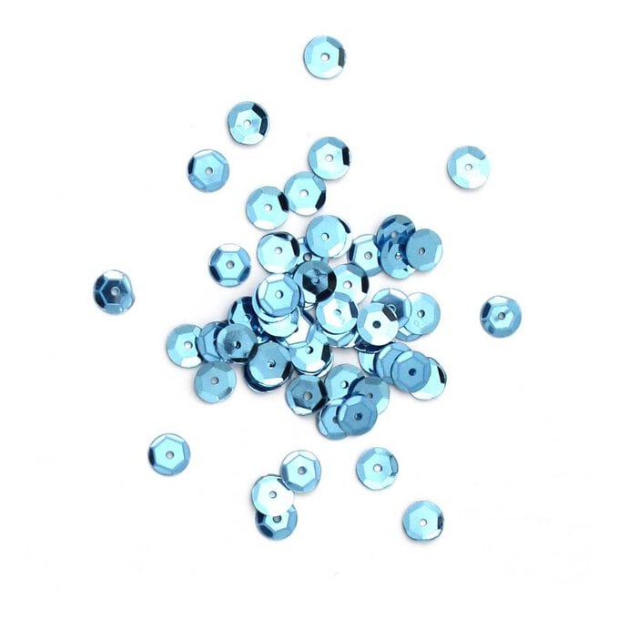 Gutermann Blue Cupped Sequins 6mm 9g (7140) image number 1