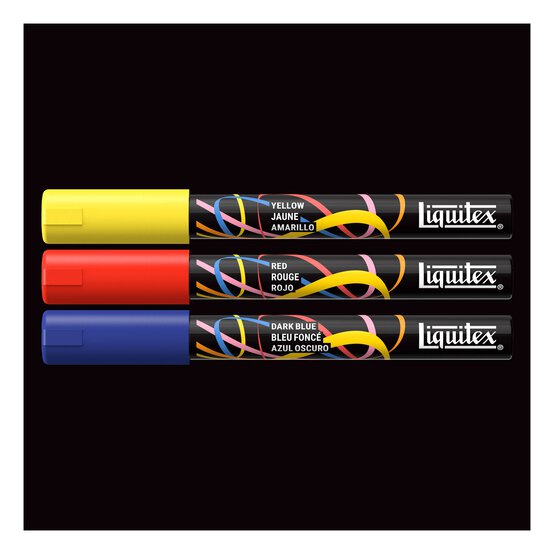 Liquitex Primary Markers 2mm 3 Pack image number 3