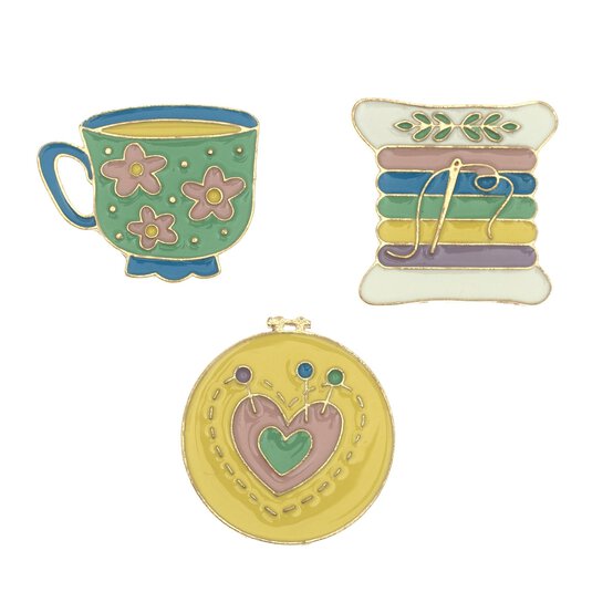 Teacup Magnetic Needle Minders 3 Pack  image number 1