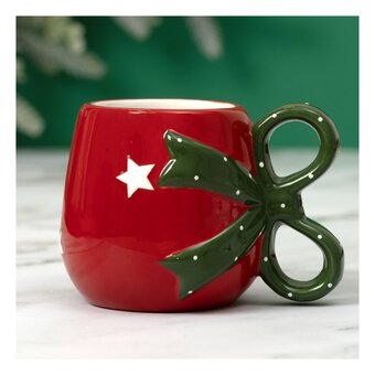 Christmas Bow Ceramic Mug 