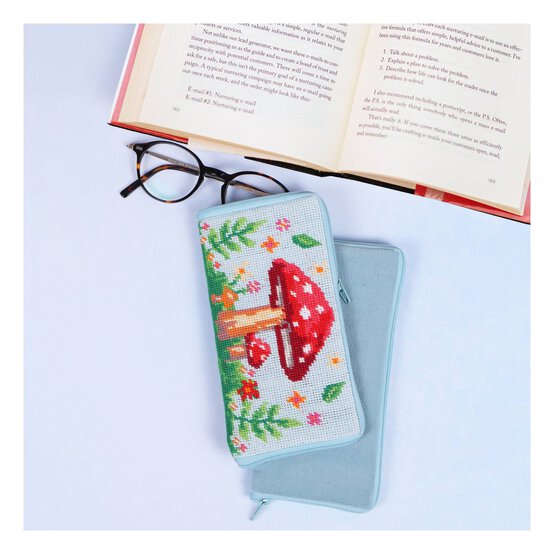 Trimits Half Stitch Toadstool Glasses Case Kit image number 3