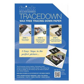 Frisk Tracedown White Wax Free Transfer Paper A3