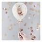Rose Gold Confetti Balloon Wands 5 Pack image number 2