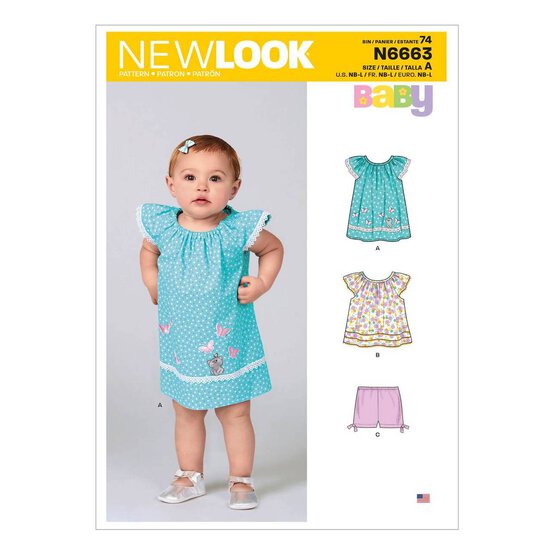 New Look Babies&rsquo; Dress Sewing Pattern N6663 image number 1
