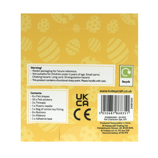 Make Your Own Felt Decorations Kit 3 Pack image number 6