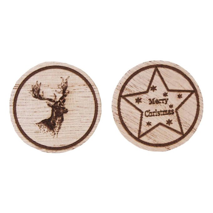 Reindeer and Sentiment Wooden Toppers 2 Pack image number 1