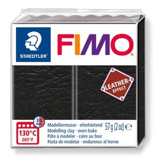 Fimo Leather Effect Black Modelling Clay 57g