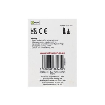 Bright Kids’ Dual Tip Markers 6 Pack