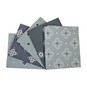 Grey Floral Geometric Cotton Fat Quarters 5 Pack image number 1