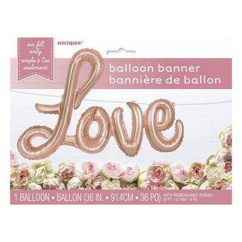 Rose Gold Love Balloon Banner image number 2