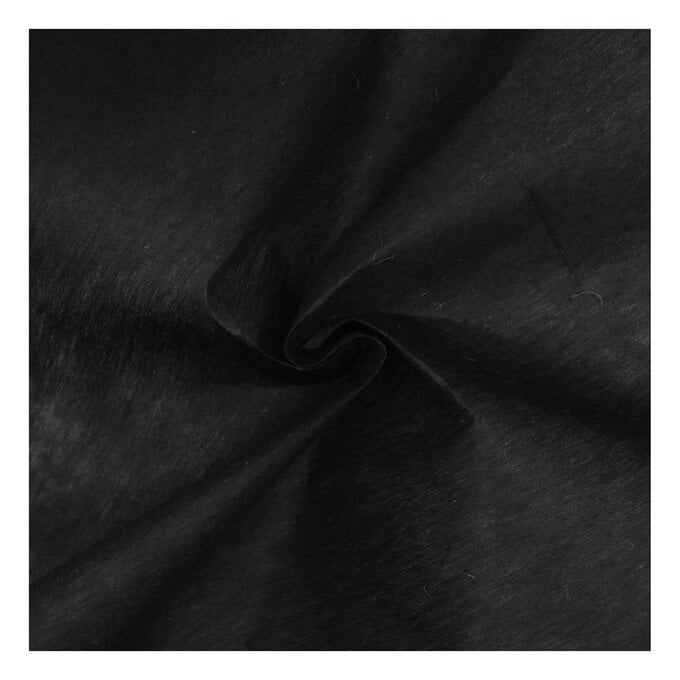 Black Medium Weight Interfacing Fabric by the Metre  image number 1