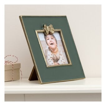 Green Aluminium Photo Frame 18cm