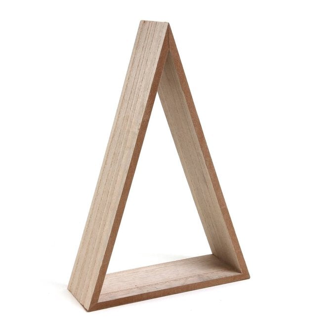 Wooden Triangle Shelf 25cm x 7cm x 30cm image number 1