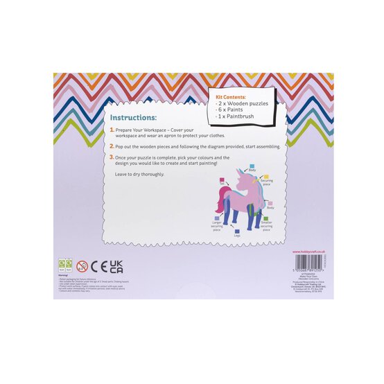 Make Your Own Wooden Unicorns Kit 2 Pack image number 4