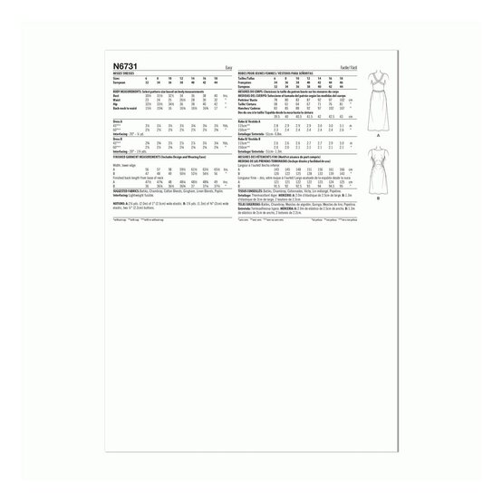 New Look Women's Dress Sewing Pattern 6731 (6-18) image number 4