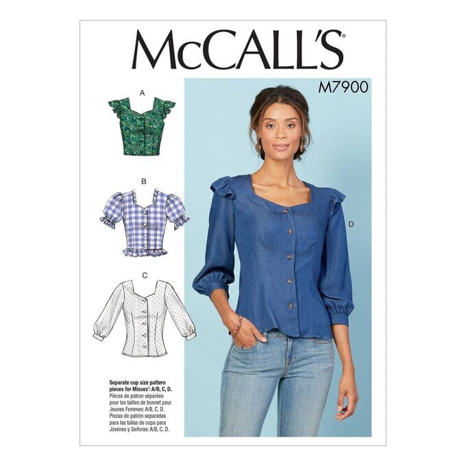 McCall’s Women’s Tops Sewing Pattern M7900 (6-14) image number 1