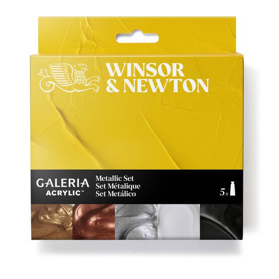 Winsor & Newton Galeria Metallic Acrylic Paint 60ml 5 Pack image number 1