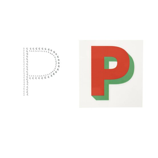 Cold Transfer and Bling Letter P Sticker Set image number 3