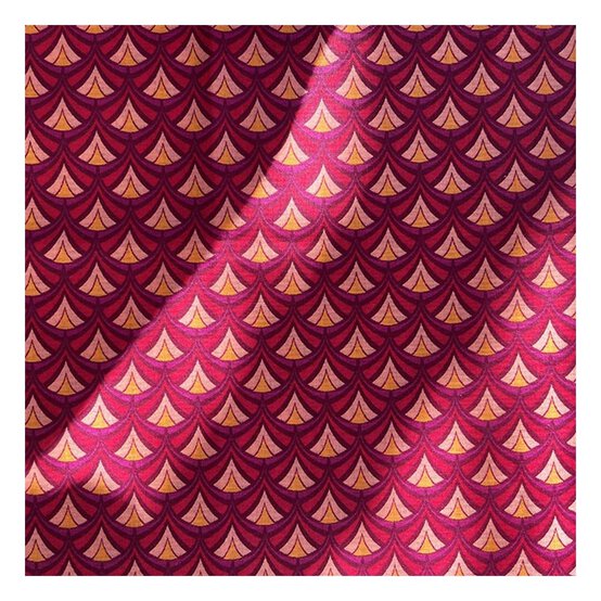 Fuchsia Art Deco Polycotton Fabric by the Metre image number 2