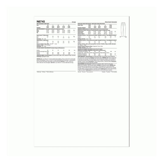 New Look Unisex Cargo Pants Sewing Pattern 6745 (XS-XL) image number 7