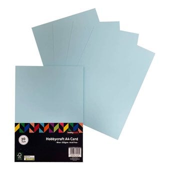Blue Card A4 20 Pack