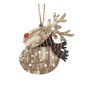 Hanging Wooden Reindeer Decoration 12cm  image number 1
