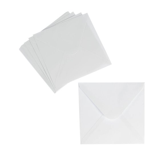 White Envelopes 6 x 6 Inches 50 Pack