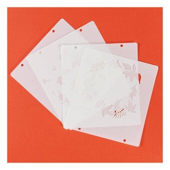 Sizzix Holly Wreath Layered Stencil Set 4 Pack