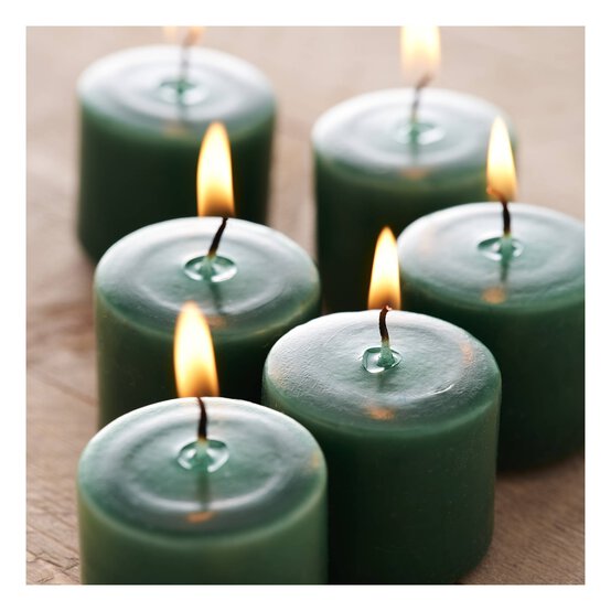 Green Christmas Candles 6 Pack  image number 1