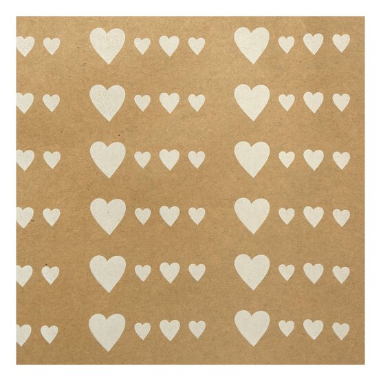 Heart Celebration Kraft Paper Roll 70cm x 3m image number 3