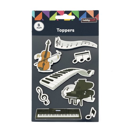 Music Instrument Card Toppers 8 Pack  image number 4