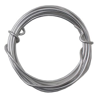 Silver Aluminium Wire 2mm x 2m