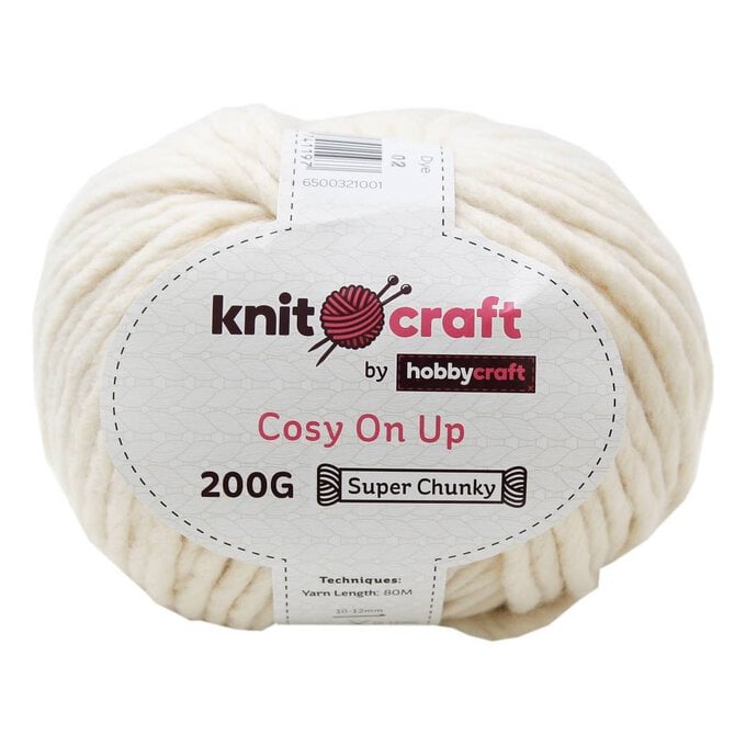 Knitcraft Cream Cosy On Up Yarn 200g image number 1
