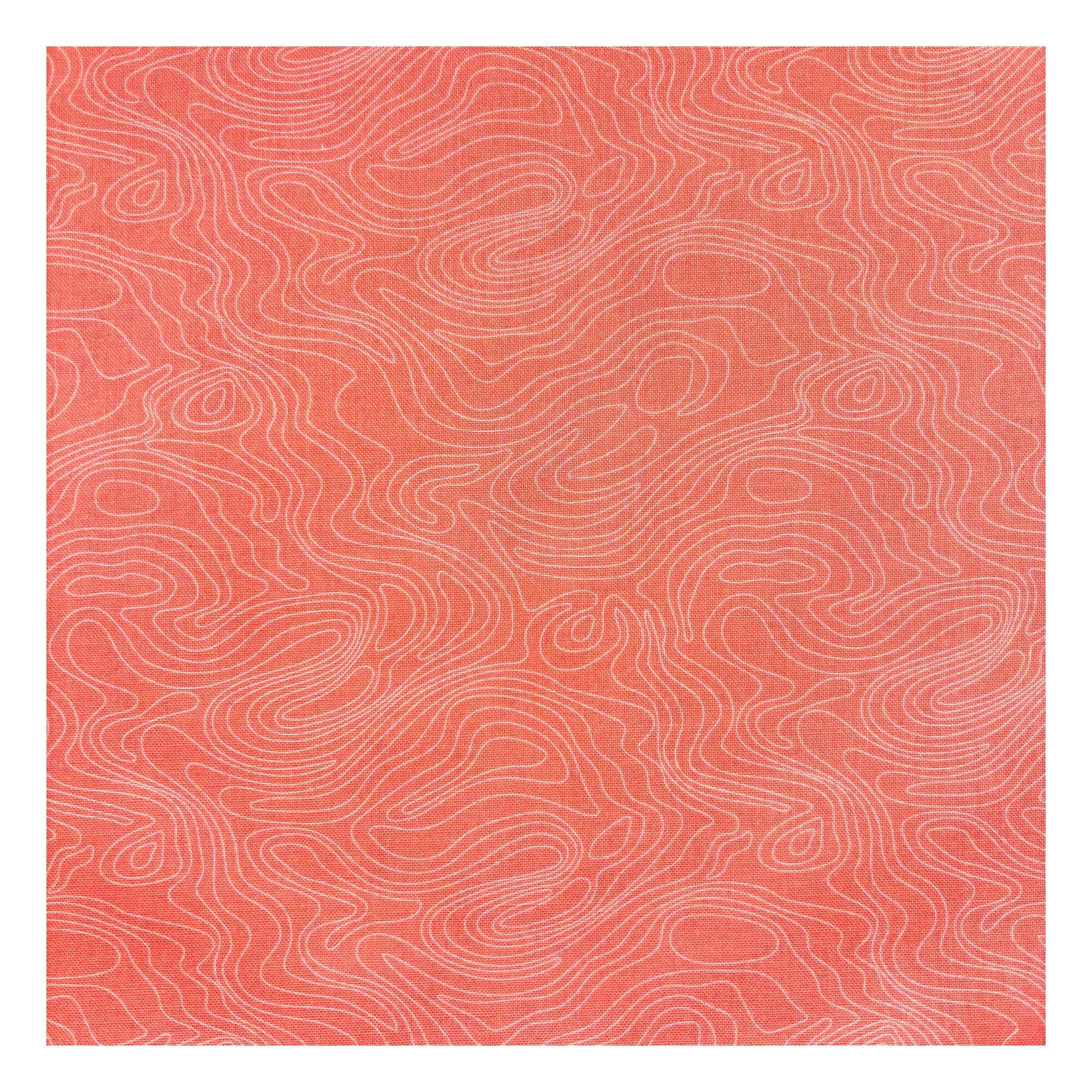 Contr Map Langdale Valley Contour Map Cotton Fabric by the Metre | Hobbycraft
