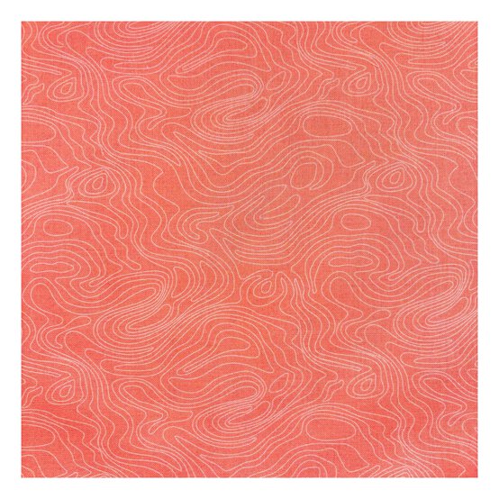 Langdale Valley Contour Map Cotton Fabric by the Metre image number 2
