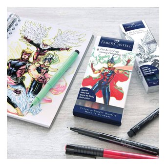 Faber-Castell Black Pitt Artist Pens 4 Pack