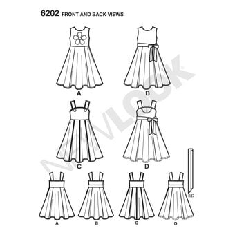 New Look Child's Dress Sewing Pattern 6202 image number 2