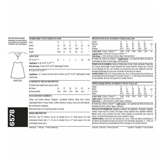 New Look Toddler’s Dress Sewing Pattern 6578 image number 2