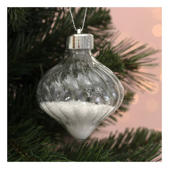 Hanging Plastic Fillable Bauble 8cm image number 2