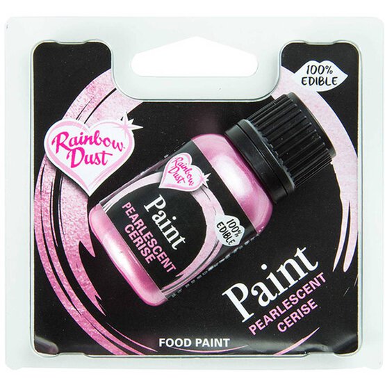 Rainbow Dust Pearlescent Cerise Food Paint 25ml image number 3