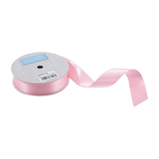 Trimits Pink Double-Faced Satin Ribbon by the Metre 25mm image number 1