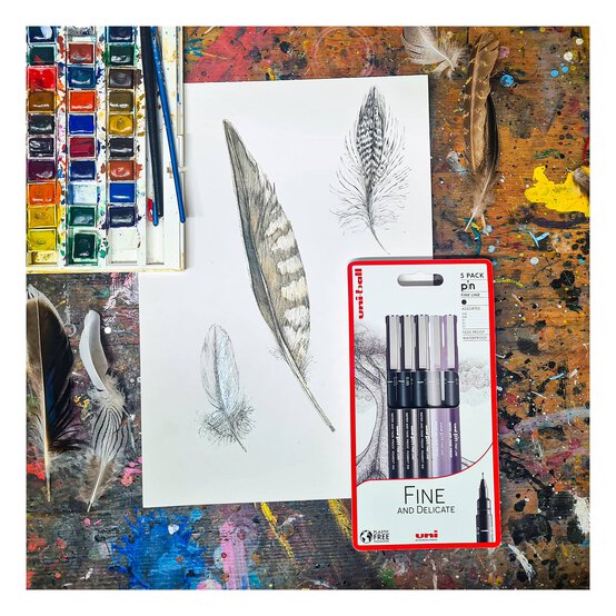 Uni-ball PIN Fine and Delicate Fineliners 5 Pack image number 4