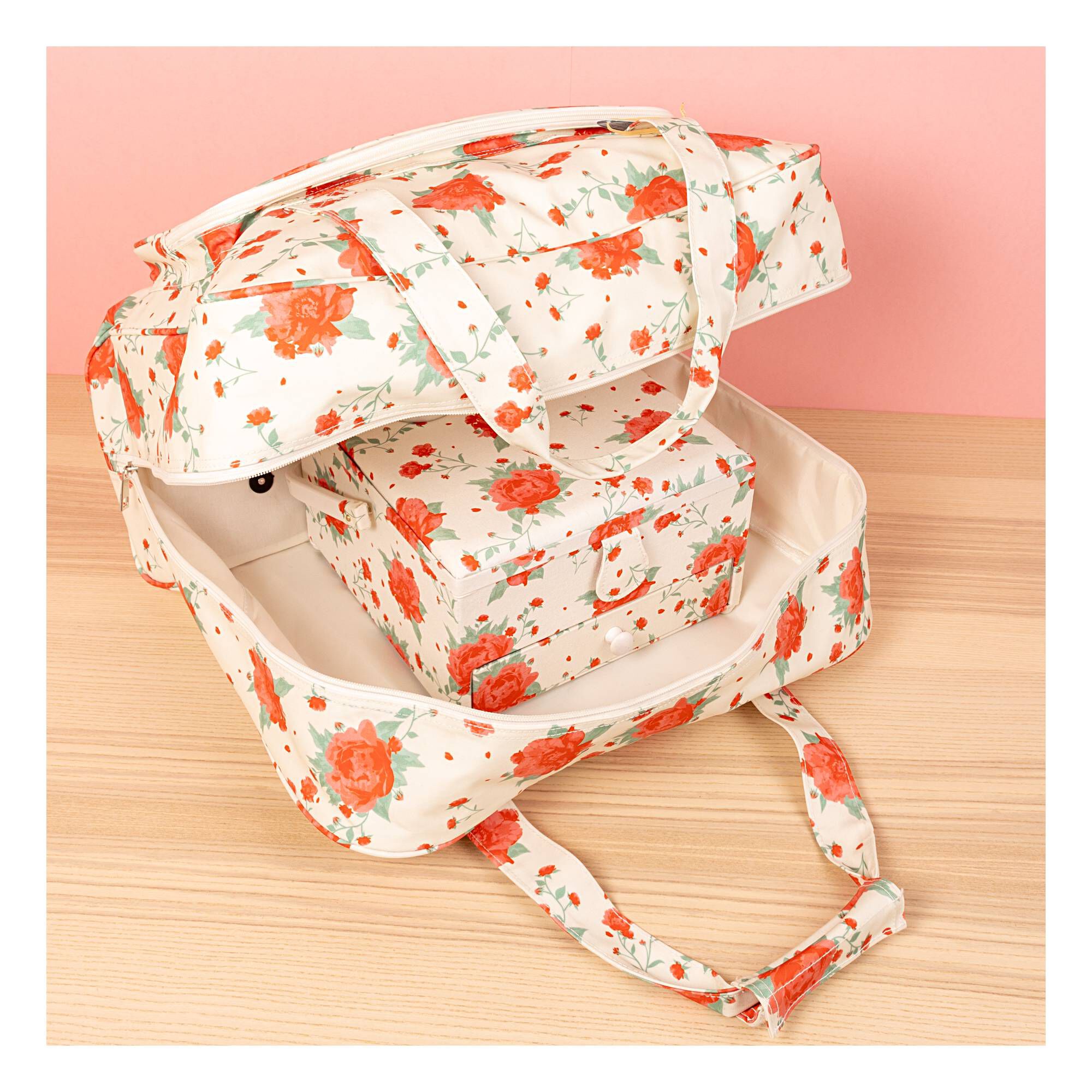 Vintage Floral Sewing Machine Bag Hobbycraft