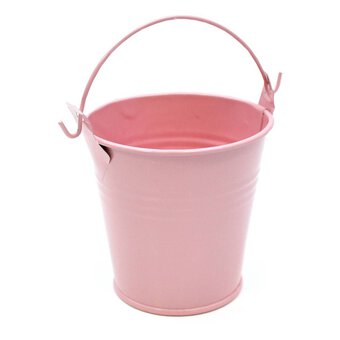 Pale Pink Metal Bucket 7.5cm