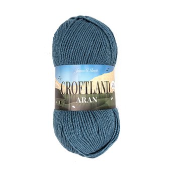 James C Brett Seagreen Croftland Aran Yarn 200g