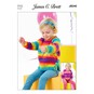 James C Brett Party Time Girls Sweater Pattern JB340 image number 1