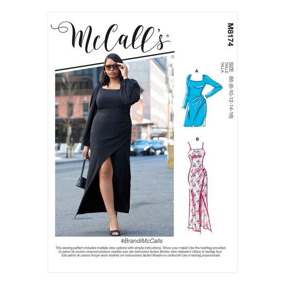 McCall&rsquo;s Brandi Dress Sewing Pattern M8174 (18-24) image number 1