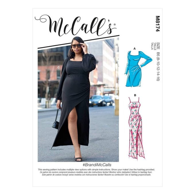McCall’s Brandi Dress Sewing Pattern M8174 (18-24) image number 1
