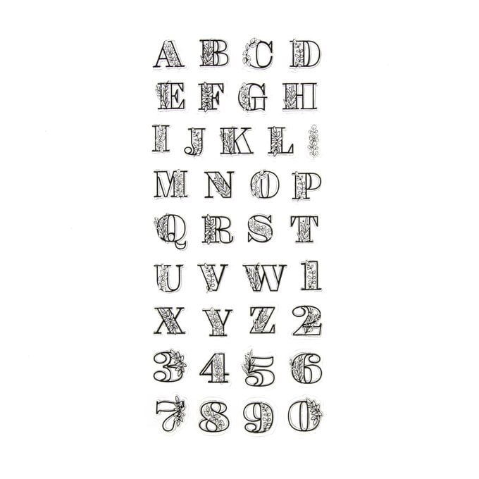 Leaf Alphabet Stamp Set 37 Pieces image number 1