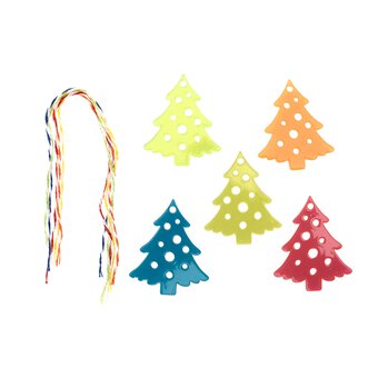 Neon Acrylic Christmas Trees 5 Pack